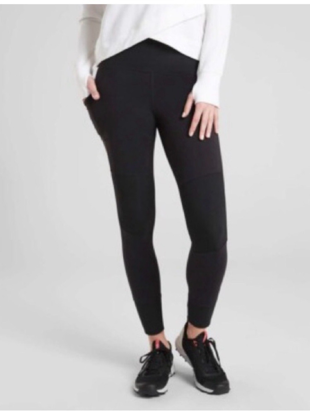 Athleta Excursion Tights, Black Women's High-Waist Leggings, Sz XL